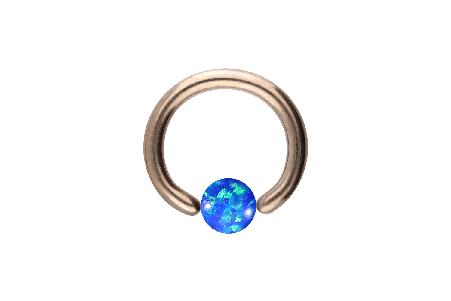 Chirurgenstahl Klemmkugelring Piercing SYNTHETISCHER OPAL